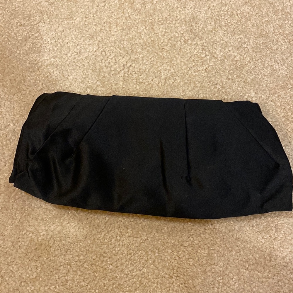 Express black clutch with red lining